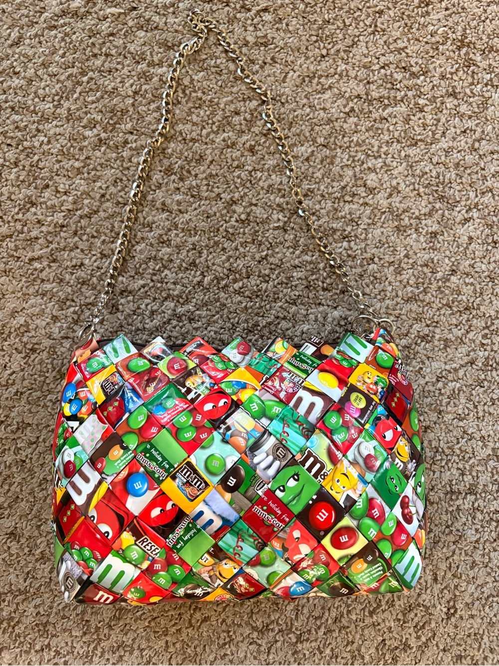 Colorful Candy Print Chain Strap Women's Shoulder Bag